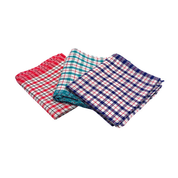 2Work Check Design Tea Towels 430x680mm (Pack of 10) KRSRY0311