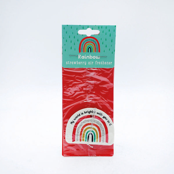 Car Air Freshener Rainbow Design Strawberry fragrance (Pack of 12) 457615