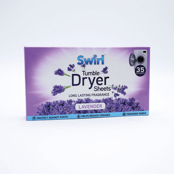 Swirl Tumble Dryer Laundry Sheets 35 Sheets Per Pack Lavender (Pack of 20) 1012075