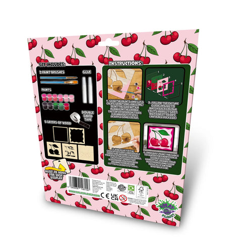 Splat Planet Wood Art Kit - Cherry Pop