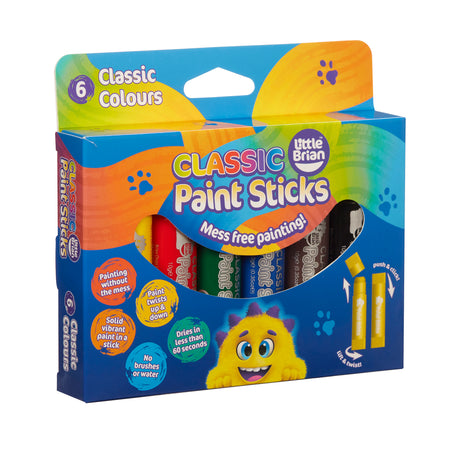 Little Brian Paint Sticks Classic Colours (Pack of 6)
