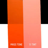 Color swatch with orange and pink vertical stripes on a white background, labeled 'MASS TONE 1:1 TINT'.
