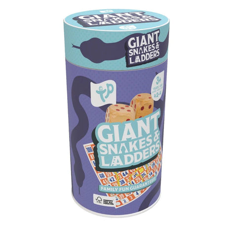 Giant Snakes and Ladders game packaging on a white background