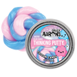 Crazy Aaron's Thinking Putty in Cotton Candy flavor with a small container on a white background