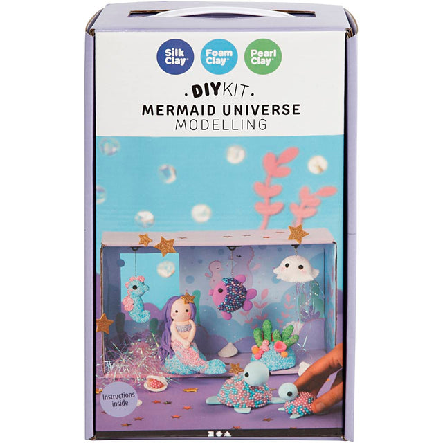 Silk Clay DIY Mermaid Universe Modelling Kit packaging with mermaid and sea creature toys.