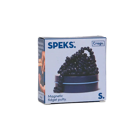 Box of Speks magnetic fidget putty on a white background