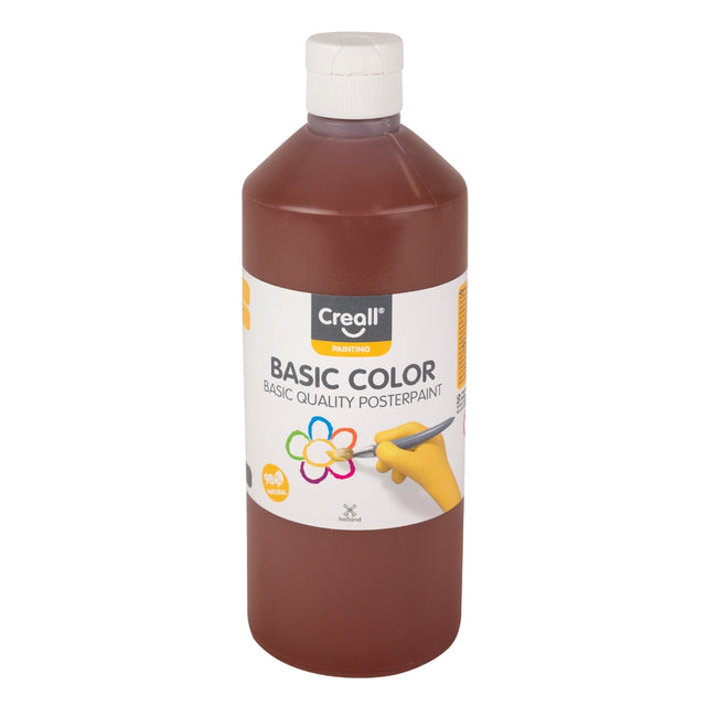 Creall Basic Colour Poster Paint 500ml - Brown