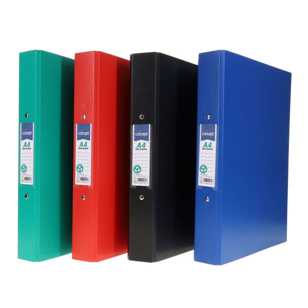 Concept A4 PP Ring Binder Bold Colour (Assortment)