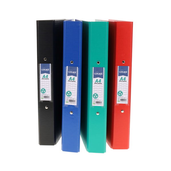 Concept A4 PP Ring Binder Bold Colour (Assortment)