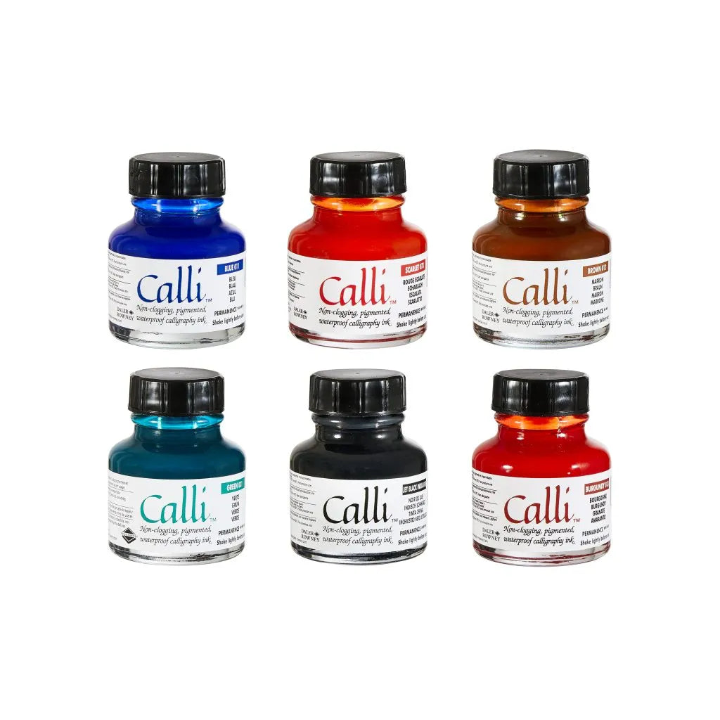 Daler Rowney Calli Calligraphy Ink Colour Set (6 Pack)