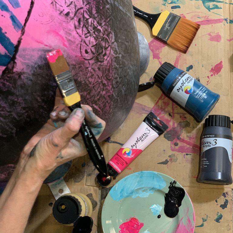 SYSTEM3 500ml Acrylic Paint - Process Black
