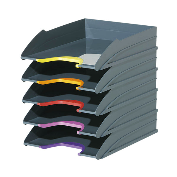 Durable VARICOLOR Letter Tray Set Assorted (Pack of 5) 770557