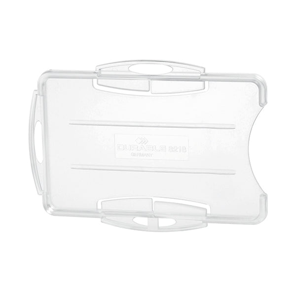 Durable Dual Security Pass Holder 54x85mm for 2 ID Passes Clear (Pack of 10) 891919