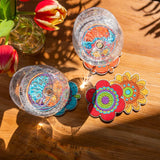 Diamond Dotz Coaster 10x10cm Kit - Hippy Brights (4 Pack)