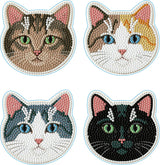 Diamond Dotz Coasters 10x10cm - Cats (4 Pack)