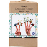 Boxed DIY kit for making cute finger puppets with illustrations on the front.