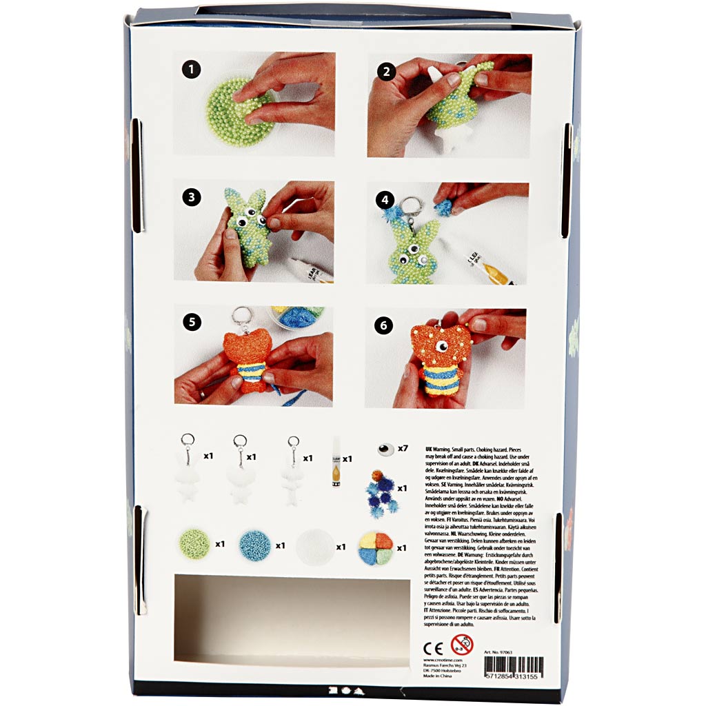 Instructions for creating a craft item with step-by-step images on a white background