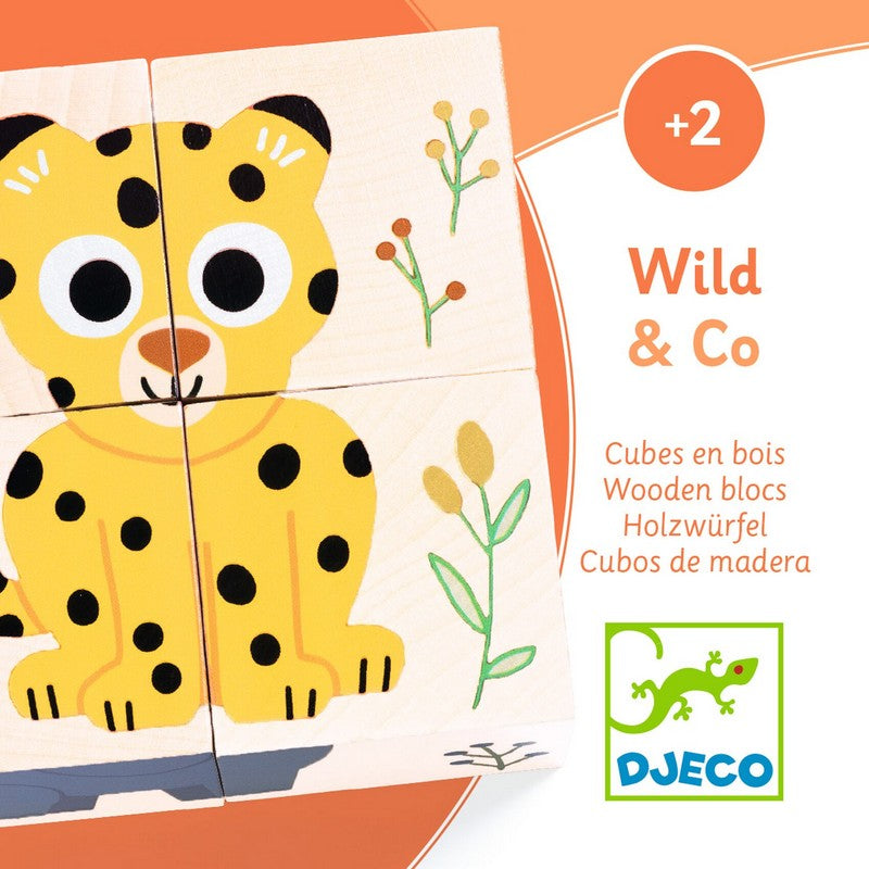 Djeco Wooden Puzzle Wild Animals