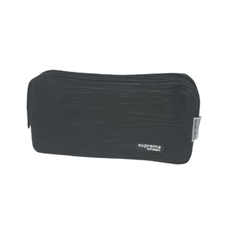 Supreme Stationery Double Pencil Case - Black