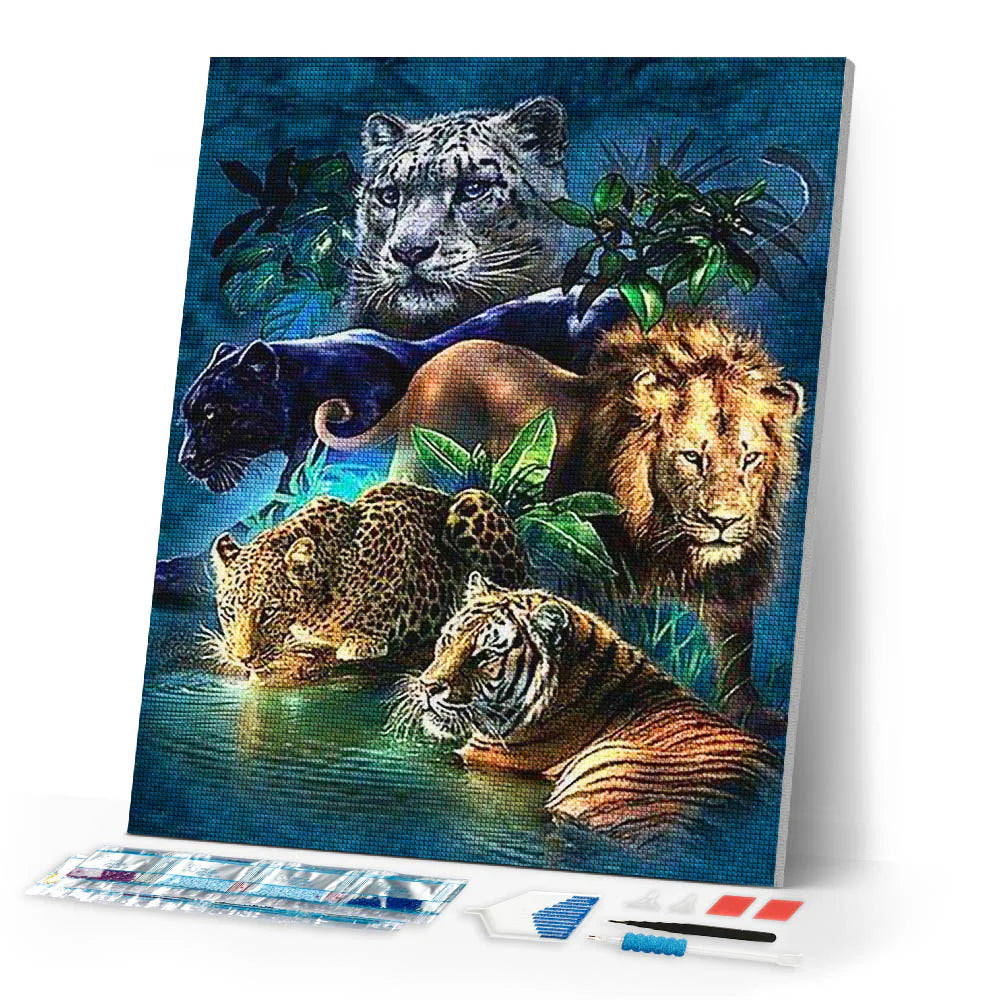 Diamond Art Kit 40x50cm - Animals Of The Jungle