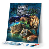 Diamond Art Kit 40x50cm - Animals Of The Jungle