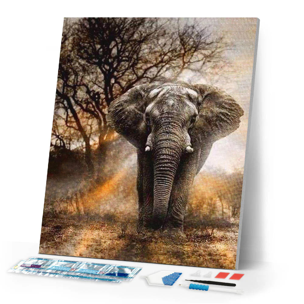 Diamond Art Kit 40x50cm - Elephant In The Savanna