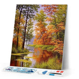 Diamond Art Kit 40x50cm - Lake In Autumn