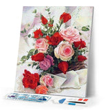 Diamond Art Kit 40x50cm - Roses Beautiful Flowers