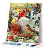 Diamond Art Kit 40x50cm - Birds In The Garden
