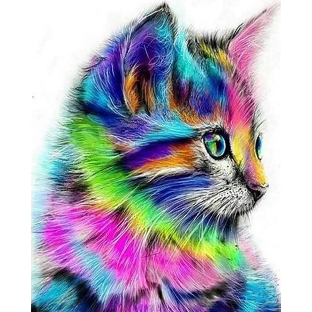 Diamond Art Kit 40x50cm - Colorful Kitten
