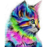 Diamond Art Kit 40x50cm - Colorful Kitten