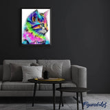Diamond Art Kit 40x50cm - Colorful Kitten