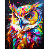 Diamond Art Kit Colorful Abstract Wildlife 40x50cm - Owl