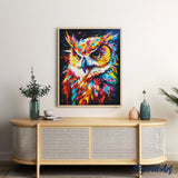 Diamond Art Kit Colorful Abstract Wildlife 40x50cm - Owl