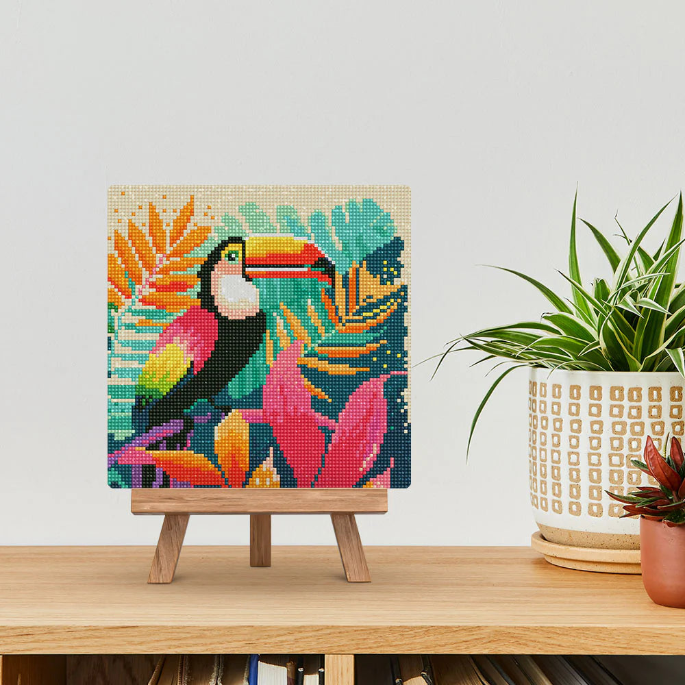 Diamond Art Kit Tropical Toucan 25x25cm