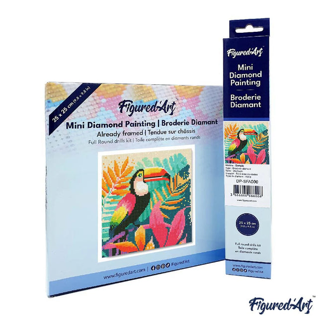 Diamond Art Kit Tropical Toucan 25x25cm