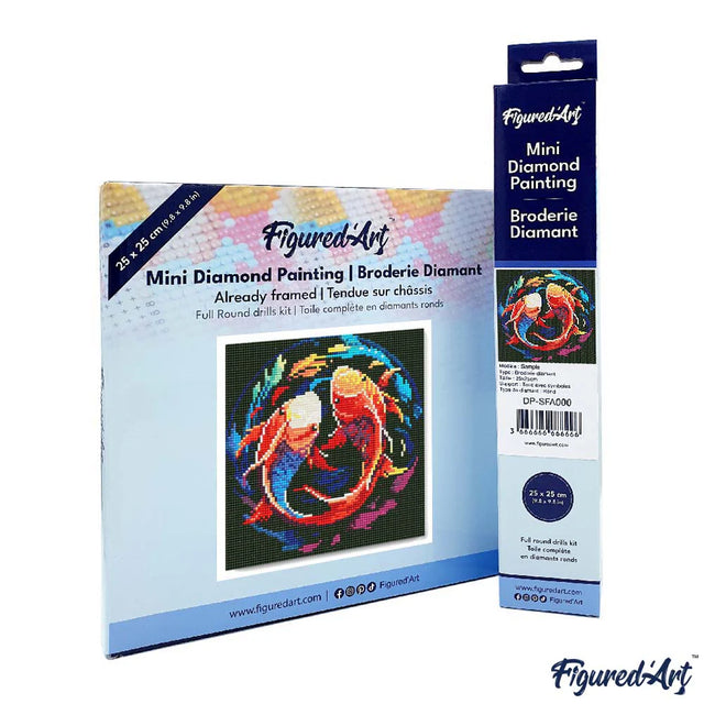 Diamond Art Kit 25x25cm - Colorful Koi Carps