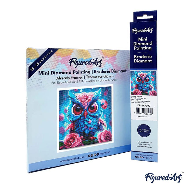 Diamond Art Kit 25x25cm - Little Blue Owl