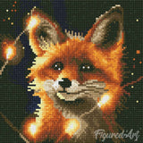 Diamond Art Kit 25x25cm - Red Fox And Light