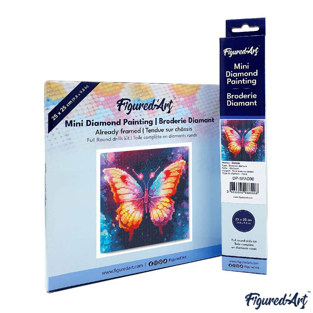 Diamond Art Kit 25x25cm - Sparkling Butterfly