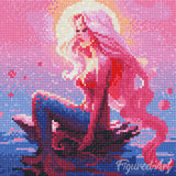 Diamond Art Kit 25x25cm - Pink Mermaid