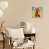 Diamond Art Kit 25x25cm - Cute Golden Retriever Pup