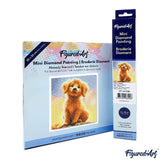 Diamond Art Kit 25x25cm - Cute Golden Retriever Pup