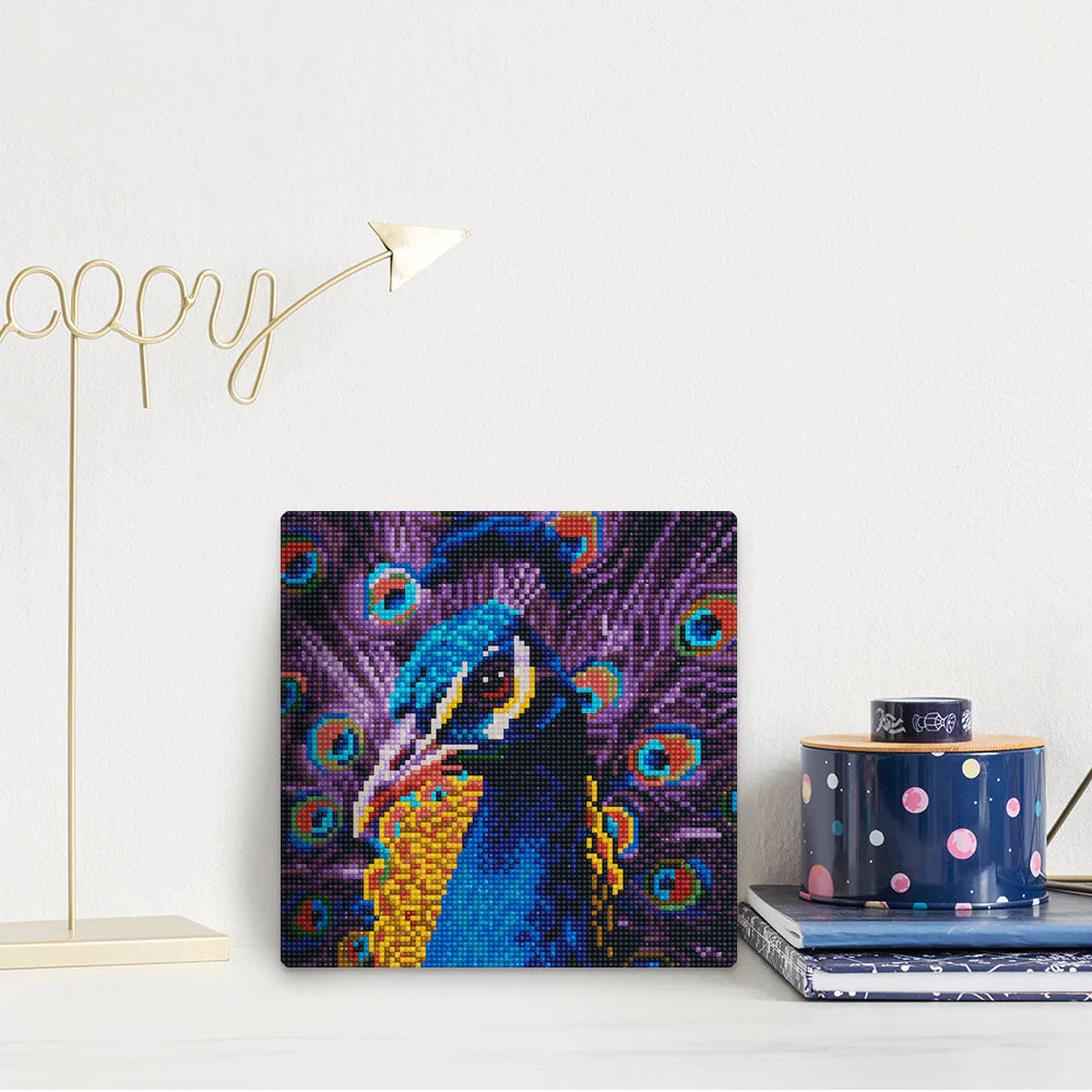 Diamond Art Kit 25x25cm -  Graceful Peacock