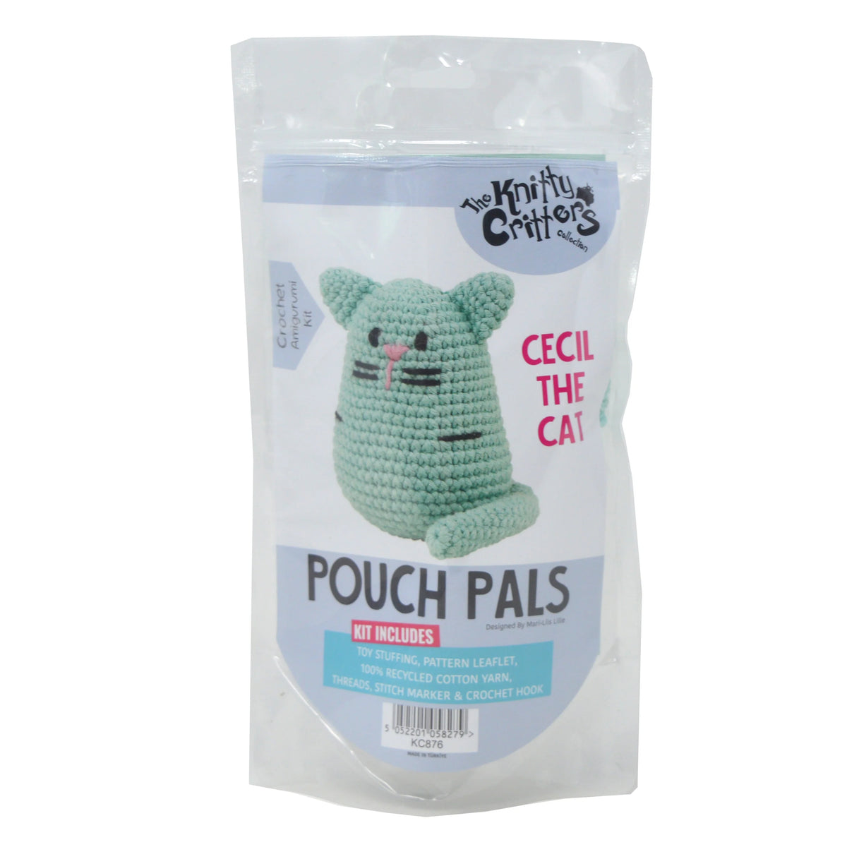 Knitty Critters Pouch Pals - Cecil the Cat