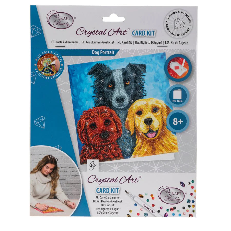 Crystal Art Card Kit - Dogs