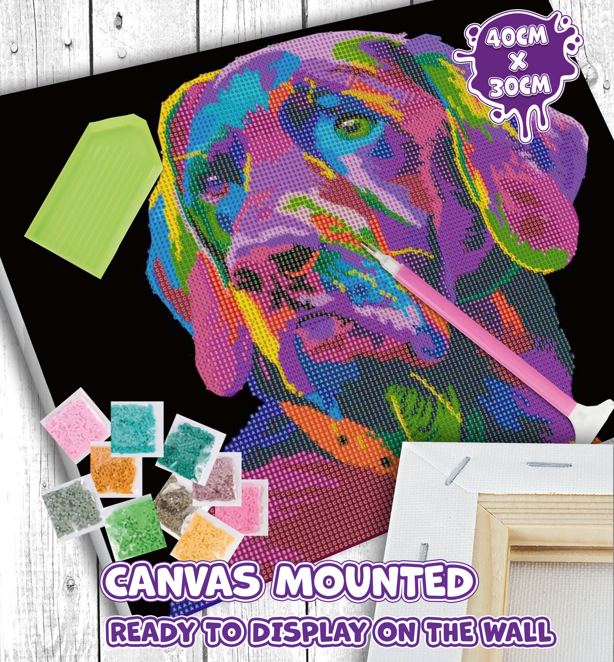 Dog Diamond Painting Art Kit Splat Planet