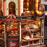 ROKR Music Box Wooden 3D Puzzle - Dream Coffee Factory