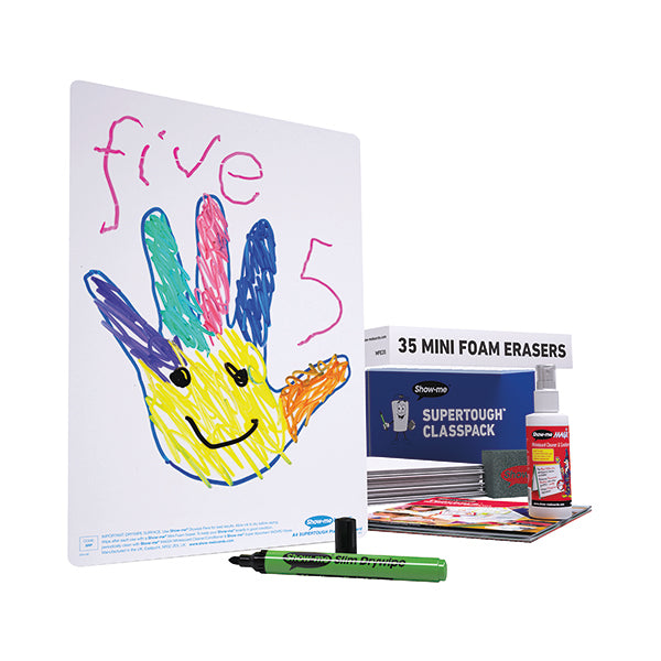 Show-me SUPERTOUGH Whiteboard A4 Plain (Pack of 35) C/SRP