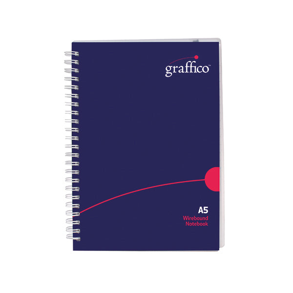 Graffico Hard Cover Wirebound Notebook 160 Pages A5 EN08814
